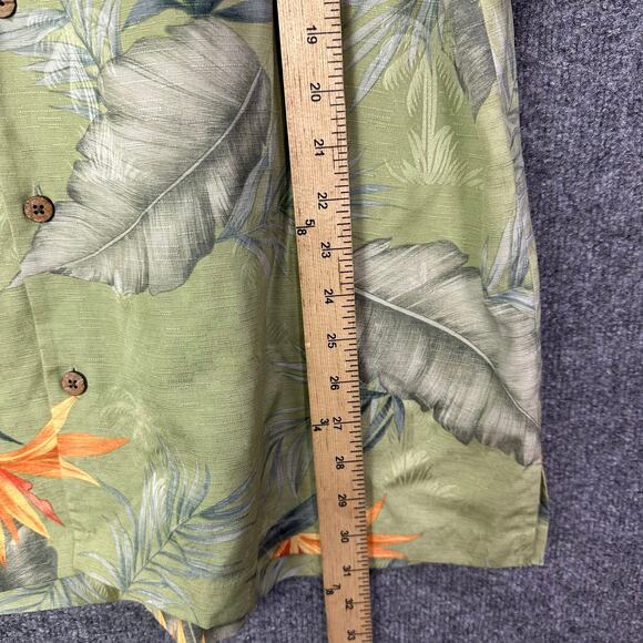Tommy Bahama 100% Silk Floral Hawaiian Short Sleeve Button Up Shirt Men's Sz L - Picture 6 of 8